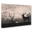 Stag Deer with Birds - Wrapped Canvas-56643527