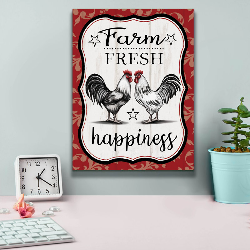 Toile épique Graffiti «Farm Fresh Happiness» par Elizabeth Tyndall, 12 po x 16 po