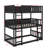 Twin-Sized Triple-Decker Rubber Wood Bunk Bed, Complete With Ladders And Guardrails-1723341377