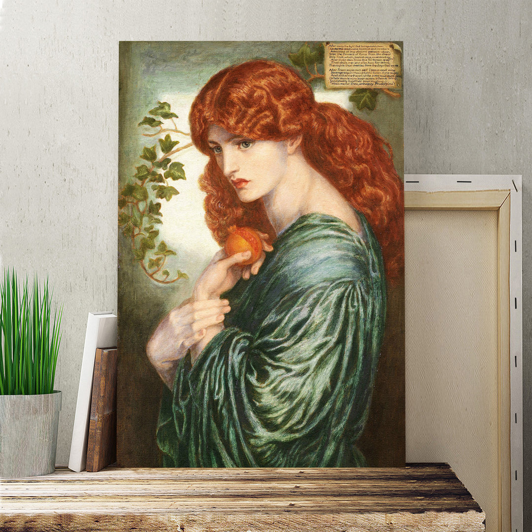 Proserpine by Dante Gabriel Rossetti - Wrapped Canvas