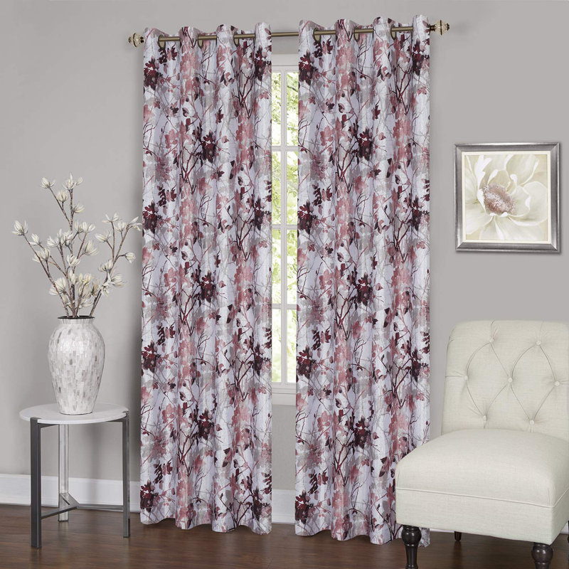 Paire de rideaux occultant et isolants avec œillets Warrenup, Rose, l 52" x L 63"