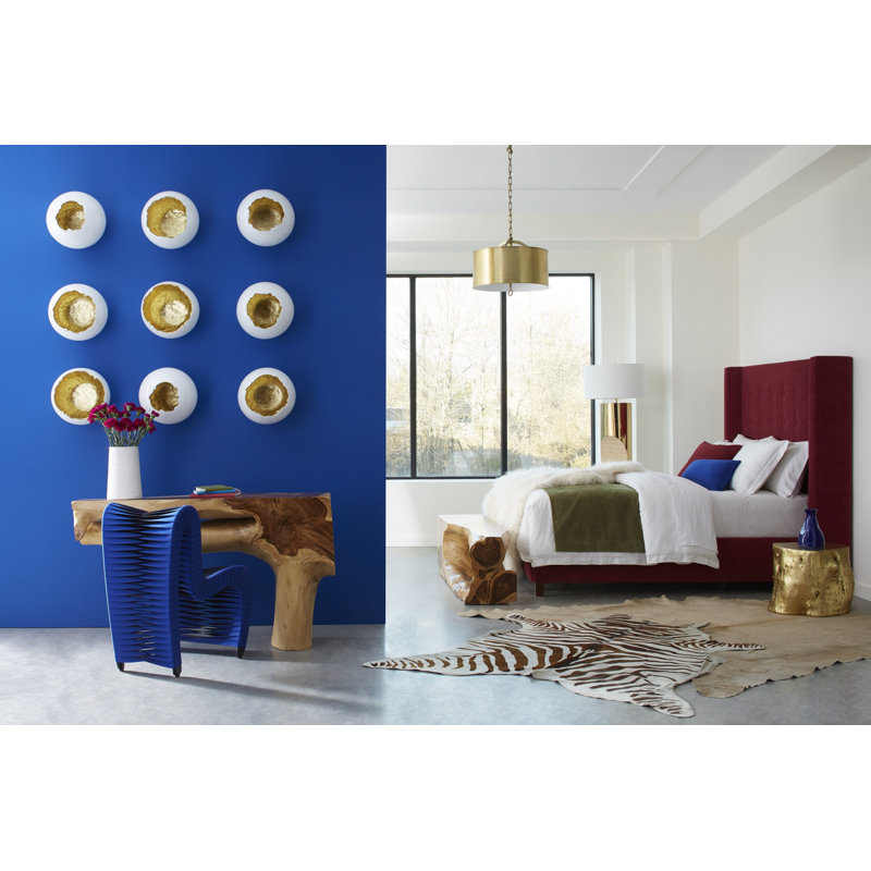 Large Gold Leaf Resin Log Storage Stool