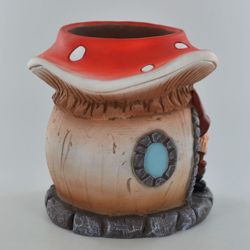 Gnome Toadstool Plant Pot Garden Tool Storage