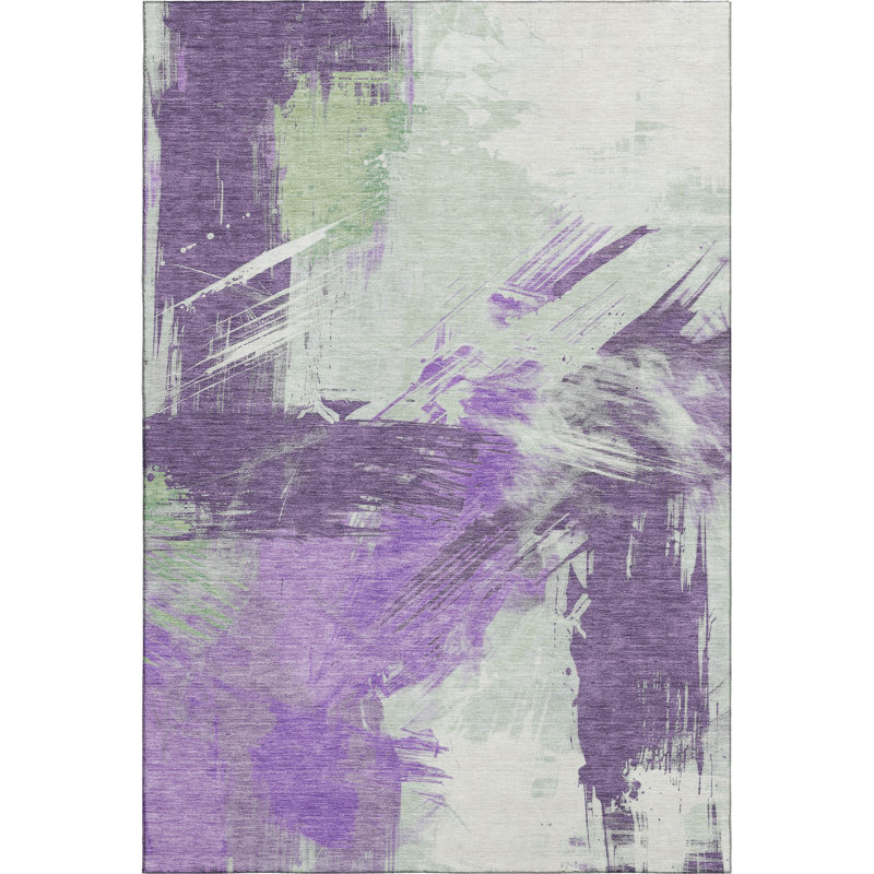 Premium Machine Washable Varroville AMF1711 Modern Rug, Rectangle 10' x 14'