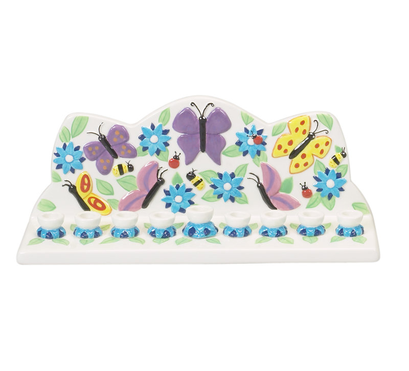 Butterfly And Ceramic Menorah