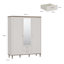 Tasheanna 3 Door Manufactured Wood Wardrobe