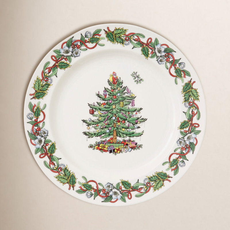 Christmas Wreath 8.5" Salad Plates, Set of 4