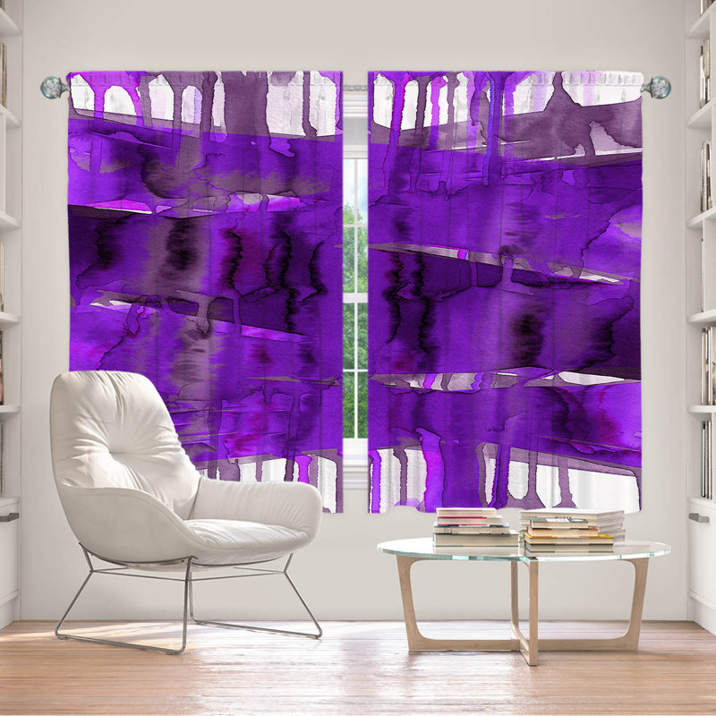 Jemine Room Darkening Curtain Pair, Purple, 56" W x 78" L