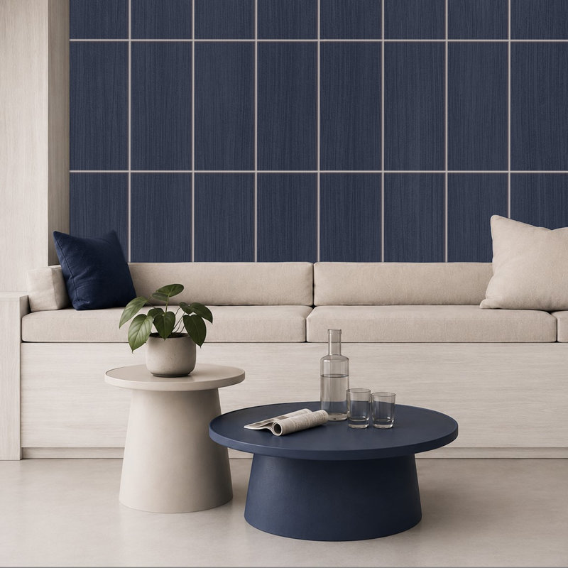 Refinery 12'' W x 24'' L Porcelain Singular Tile, Navy