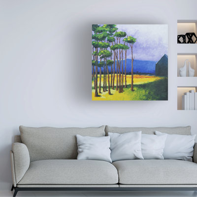 Wrapped Canvas Wall Art - Art Poulin 'Brysons Field' Wall Art for Living Room, Bedroom, or Office Décor  - 35x35