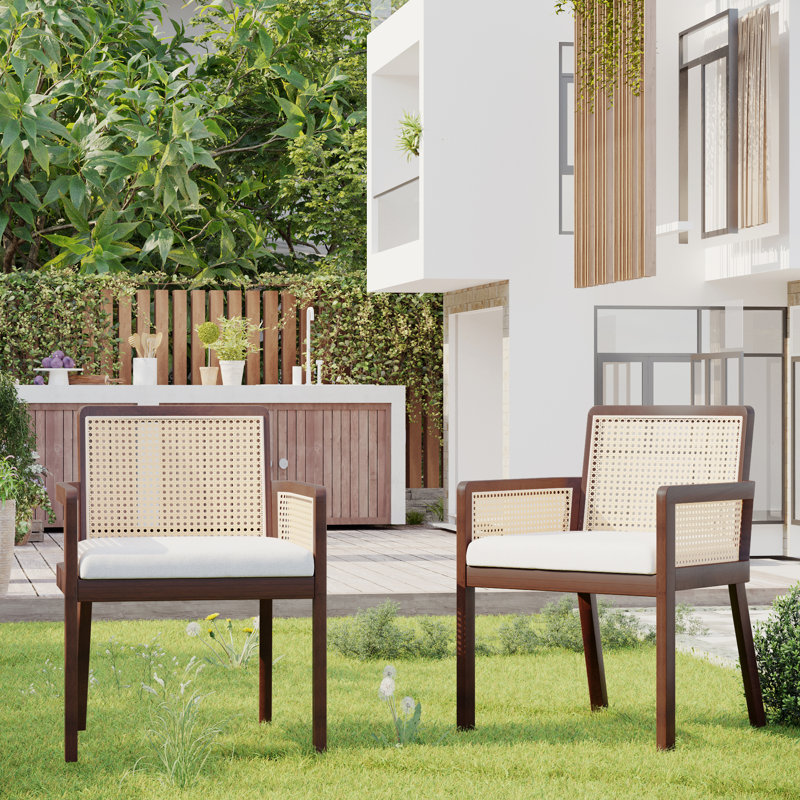Ensemble de 2 fauteuils Akrom, Bois espresso