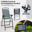 Ensemble de 2 tabourets de bar pliants pour patio avec structure en métal et repose-pieds-782215230