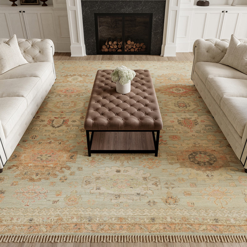 Nourison Heritage Vine 12' x 15' Light Blue Vintage Indoor Rug, Rectangle 12' x 15'