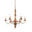 6-light Farmhouse Brass Gold Chandelier French Country