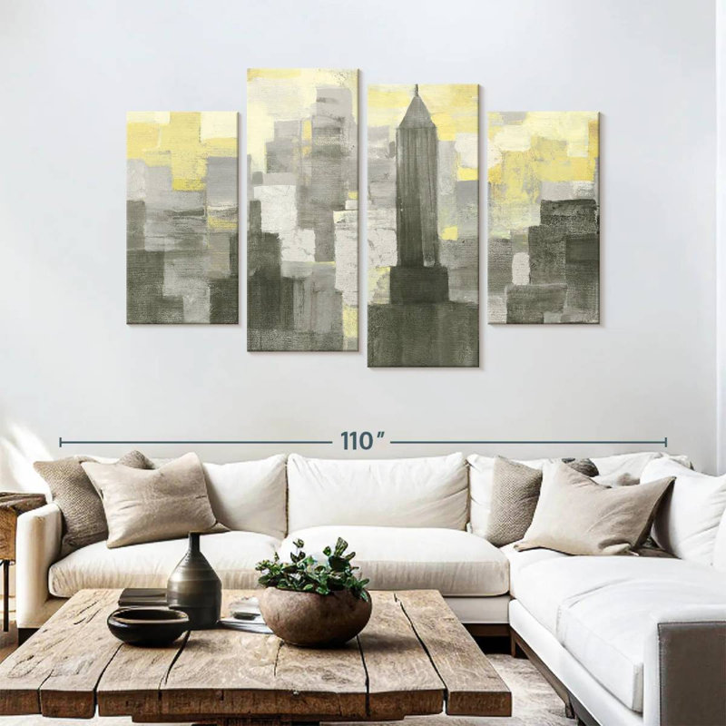 Avery City Blocks Neutre, H 54 po x l 84 po