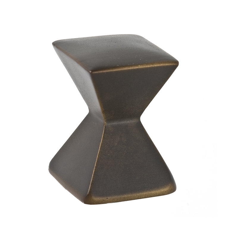Forged 2 Square Knob, Satin Nickel, 1.125" H x 1.125" W x 1.5" D