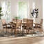 Ensemble de salle à manger en tissu et bois d'hévéa Hoskin-70601900-70601897