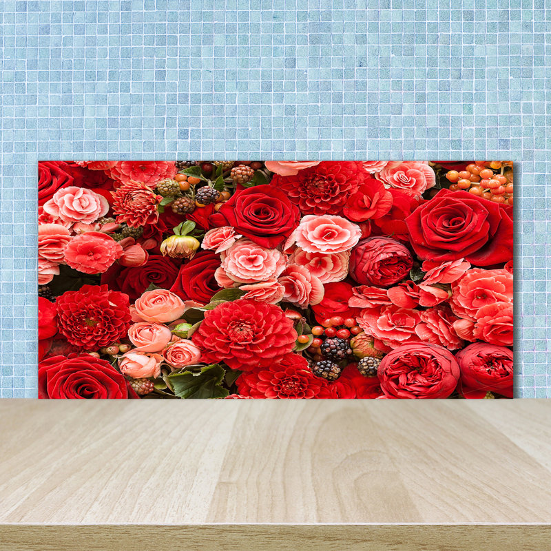 Alcia 50cm W x 100cm L Glass Peel and Stick Panel