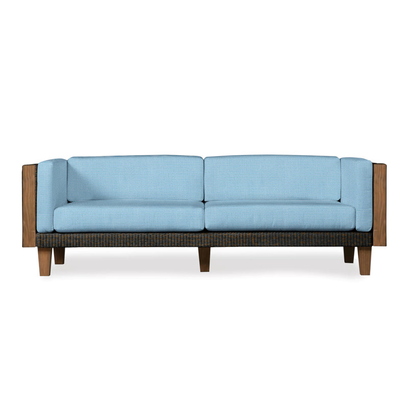 Catalina Outdoor 3 - Seat Patio Sofa, Mink, Loveboat Mint
