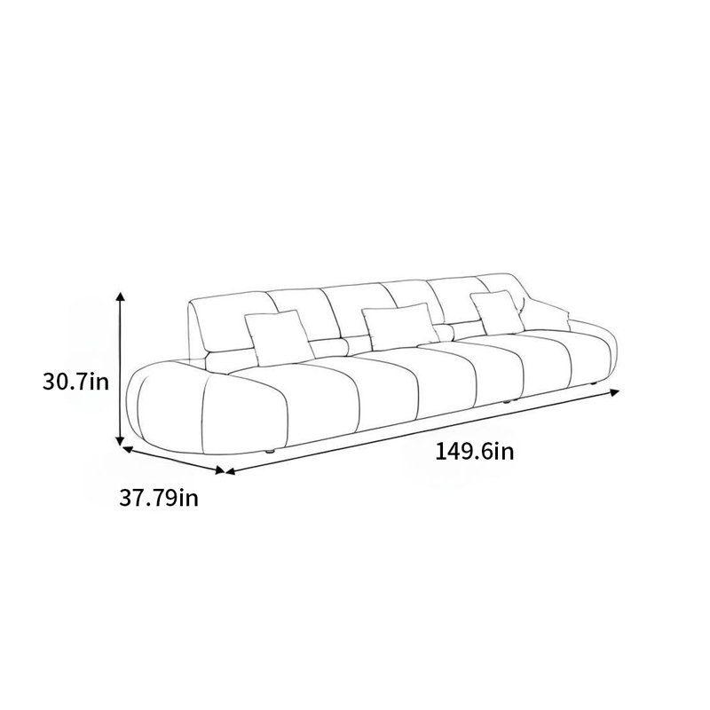 Canapé French, H 30,7 po x l 149,6 po x P 37,79 po, 6