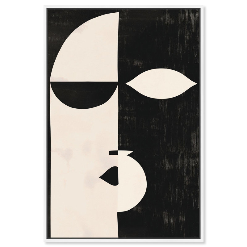 «Divided Self I» par Art Remedy, H 25 po x l 17 po, Cadre flottant, Noir