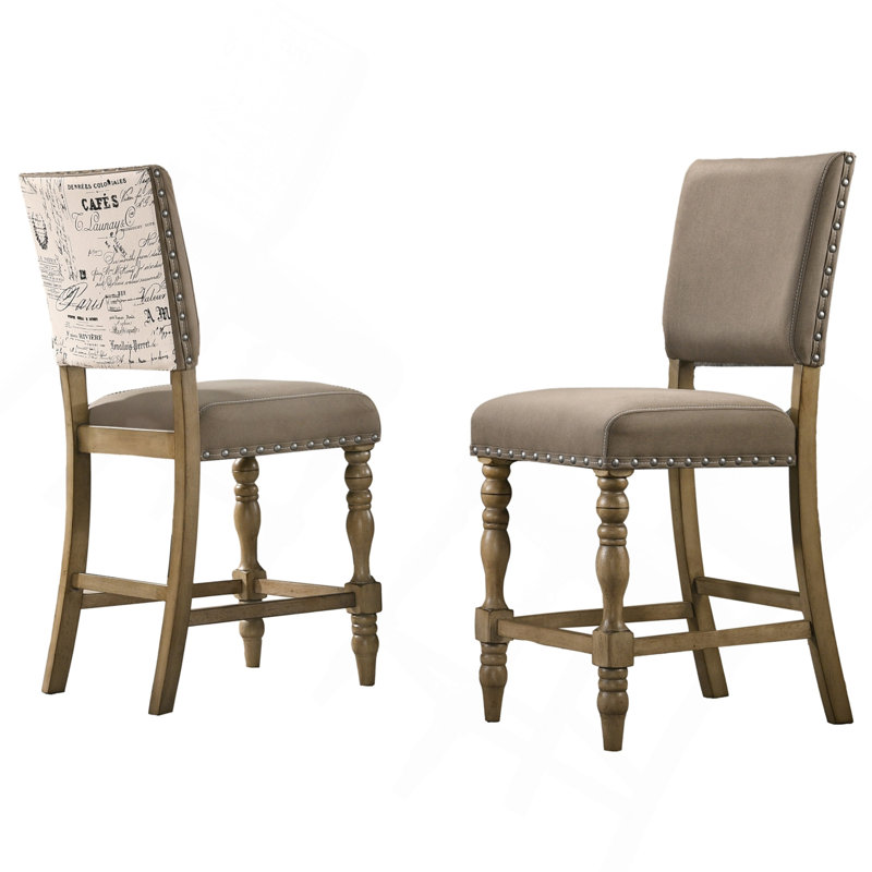 Chaise de salle à manger à hauteur de comptoir avec tête de clou Birmingham