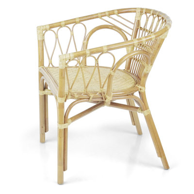 Chaise de salle à manger d'intérieur en rotin Nevada