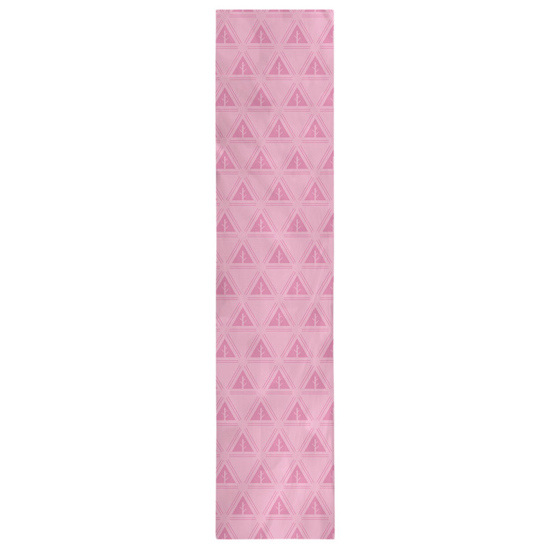 Chemin de table d’arbre minimaliste classic Barbra, 16 po x 72 po, Rose / blanc
