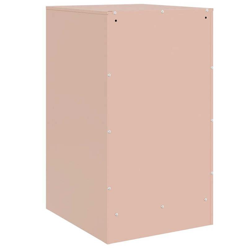 Raineri 34.5cm W Steel Bedside Table, Pink, Set of 2