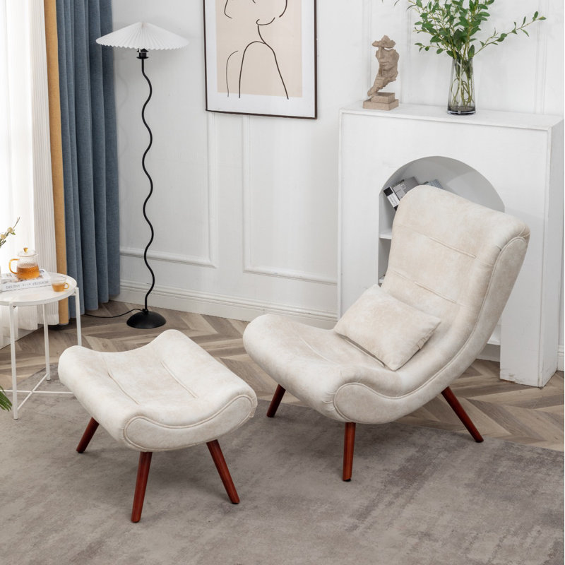 Francolin 76cm Wide Lounge Chair, Cream