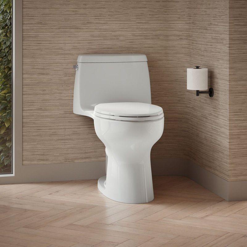 Santa Rosa Comfort Height One-Piece Compact Elongated 1.28 Gpf Toilet With Revolution 360 Swirl Flushing Technology And Continuousclean St
