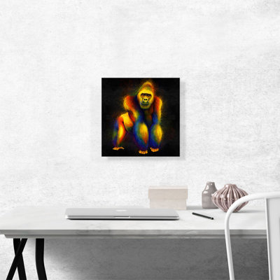 Gorille, dos argenté, Afrique, Eastern Western Ape, impression sur toile tendue