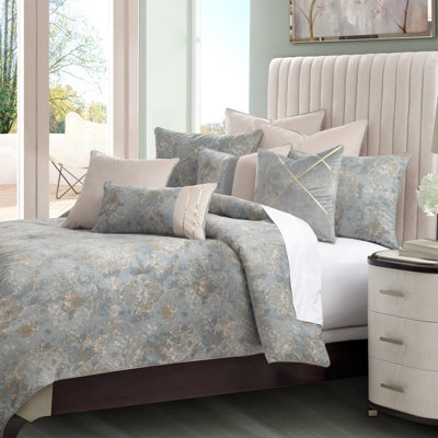 Debonair Velvet Damask Comforter Set