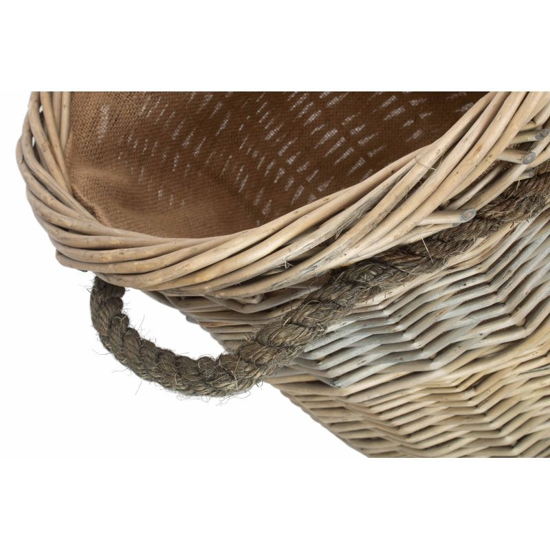 Medium Round Log Wicker Basket