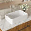 Lavabo de salle de bain en céramique 21X14 - Moderne et élégant avec une faible résistance à l'absorption d'eau et facile à nettoyer