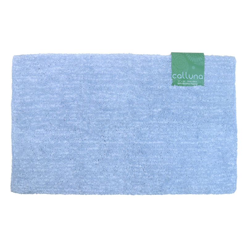 Microfiber Non-Slip Bath Rug, Blue