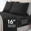 Ensemble de draps en jersey 100% coton jersey respirant | Toutes saisons, noir-386538452-293858942