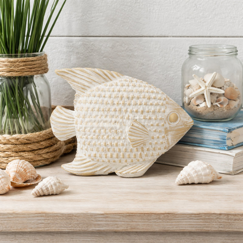 Catalina 9" W Handmade Ceramic Fish Figurine