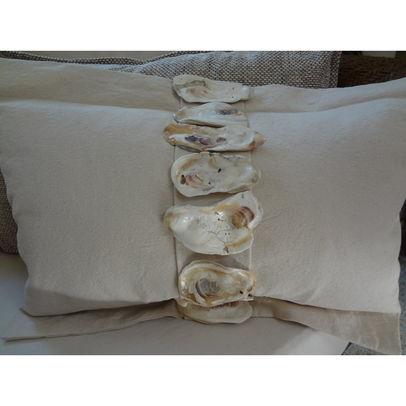  Coussin lombaire en coton Oyster Shell
