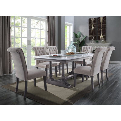 Edwardsville Faux Marble Top Dining Table