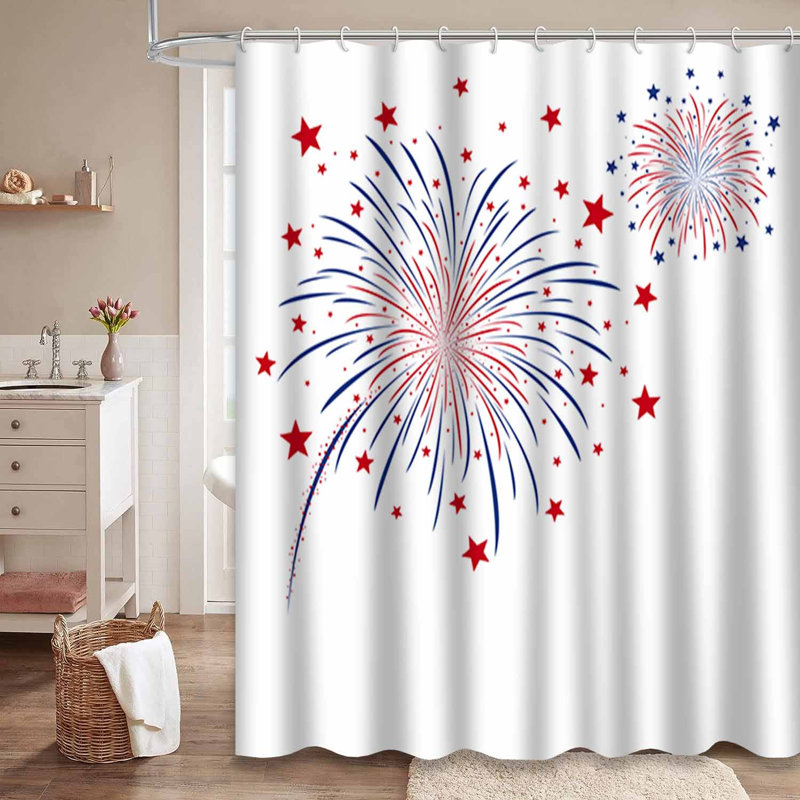 Rideau de douche Firework, L 72 po x l 72 po
