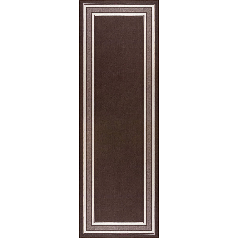 Tapis brun Quiogue, Tapis de couloir 2 pi x 7 pi