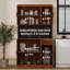 Armoire de cuisine, armoire de rangement de 71 po de hauteur avec prise de courant, huche de cuisine autoportante avec comptoir-1744890301