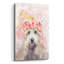 Art mural en verre épique «Flower Crown Maltese» par Furbaby Affiliates-688408004