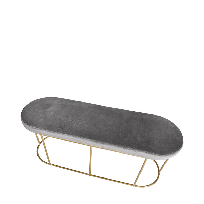 Krieg Iron Bench, Grey