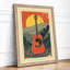 Guitar and Sun Retro - Framed Print-1383438793-1383438799