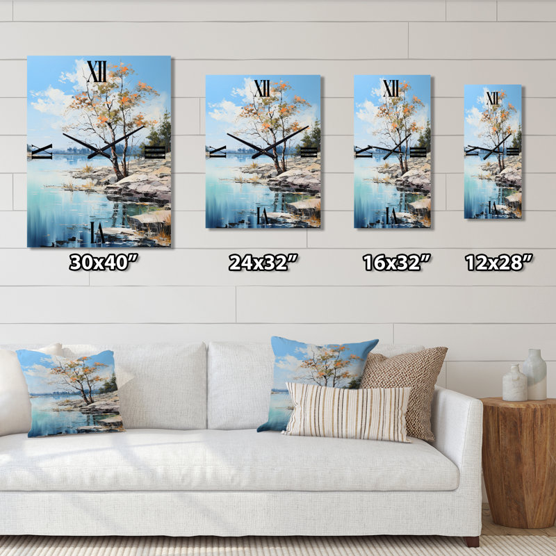 Jerrilyne - Horloge murale florale, H 32 po x l 24 po x P 1 po