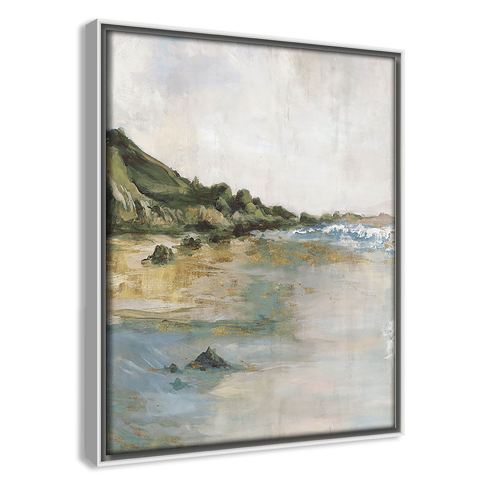 Cordoba "Tide's Edge" Print, 11.5" H x 9.5" W, White