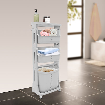 Paniers à linge portatifs (4 niveaux)
