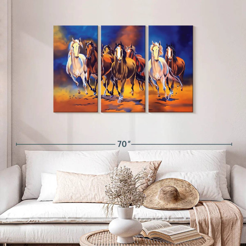 Vaastu Horses, 28" H x 45" W